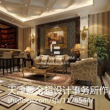 天津别墅设计案例-紫乐府-新装饰主义风格-低调中带有奢华感_1117055