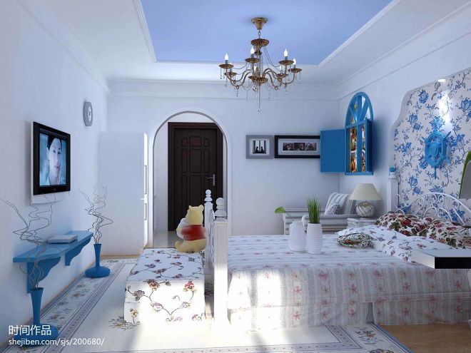 现代地中海家庭式旅馆设计效果图