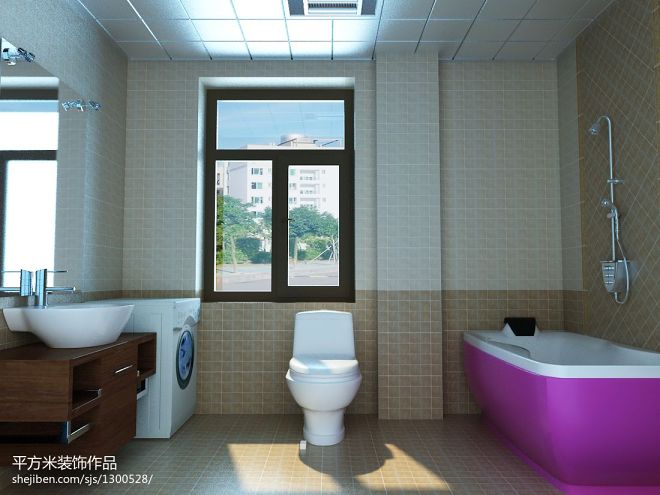 润达公馆现代卫浴整体装修设计效果图
