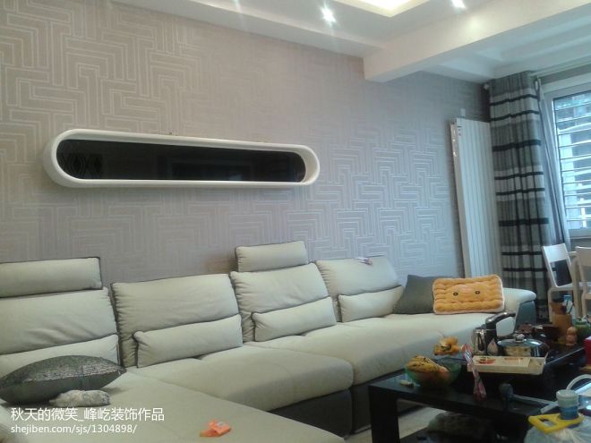 东胜天佐奥城现代风客厅沙发背景墙装修