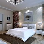 别墅设计现代卧室床头背景墙装修效果图