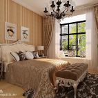 无极空间欧式卧室时尚窗台窗帘装修效果图