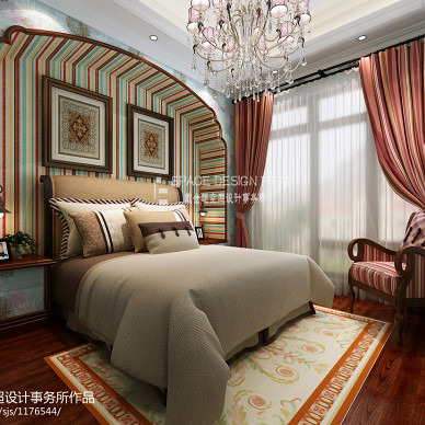 古典欧式卧室窗帘装修设计效果图