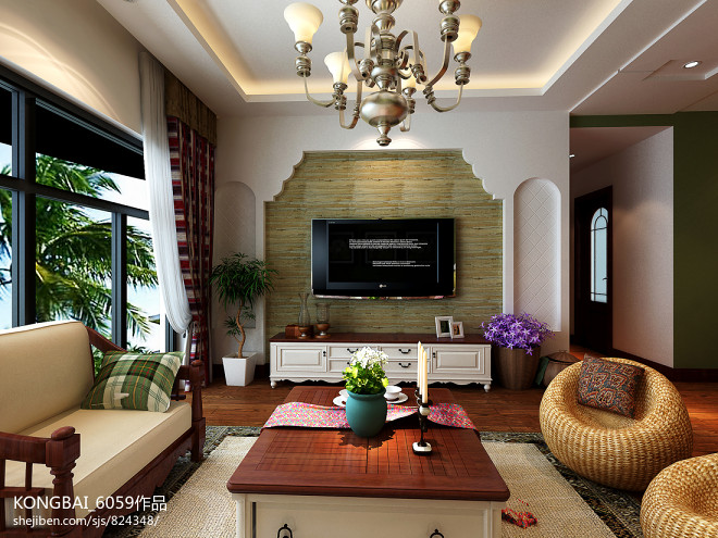 东南亚风格客厅家具装修图片