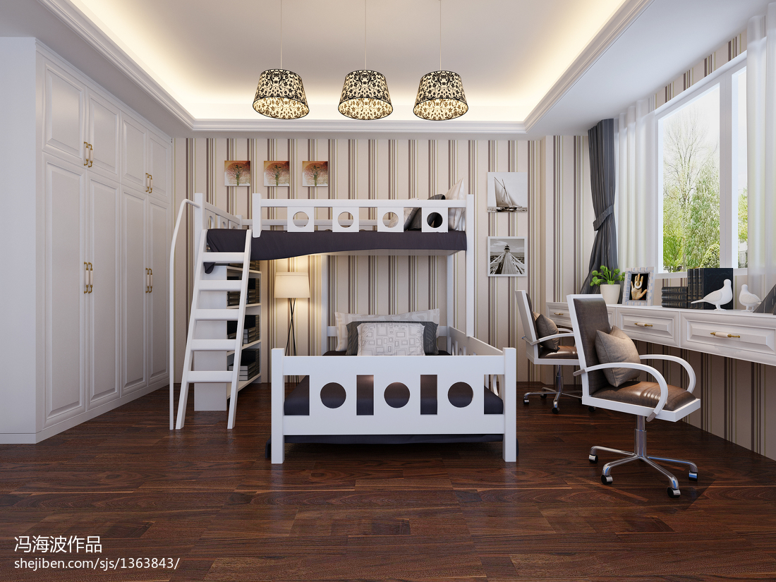 儿童房卧室空间效果图|空间|室内设计|欧模网杏子 - 原创作品 - 站酷 (ZCOOL)