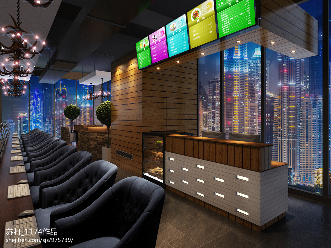 北京大学南门网咖（网吧）设计方案|空间|室内设计|魔方BoX - 原创作品 - 站酷 (ZCOOL)