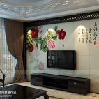 中式客厅内墙瓷砖效果图