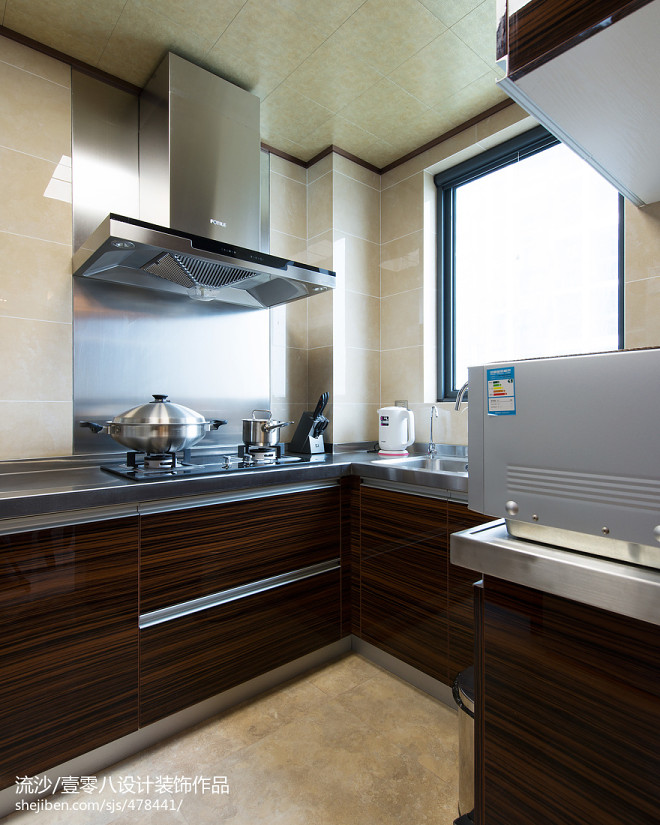 新古典风格厨房不锈钢台面装修图片