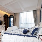 地中海设计别墅浪漫卧室效果图