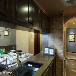 三室两厅美式风格厨房装修效果图