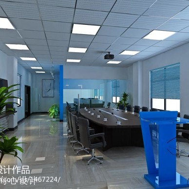 现代简约风工装设计办公会议室装修效果图大全