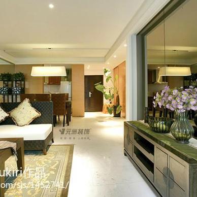 东南亚风格三居家装客厅组合橱柜装修效果图