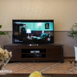 休闲美式客厅电视背景墙装修效果图