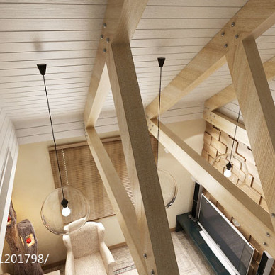 客厅生态木吊顶装修效果图大全