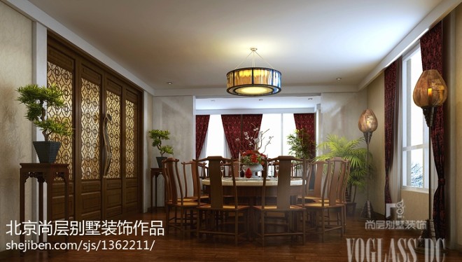 御汤山中式风格装修案例由北京尚层别墅装饰