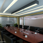 简约风办公会议室背景墙设计