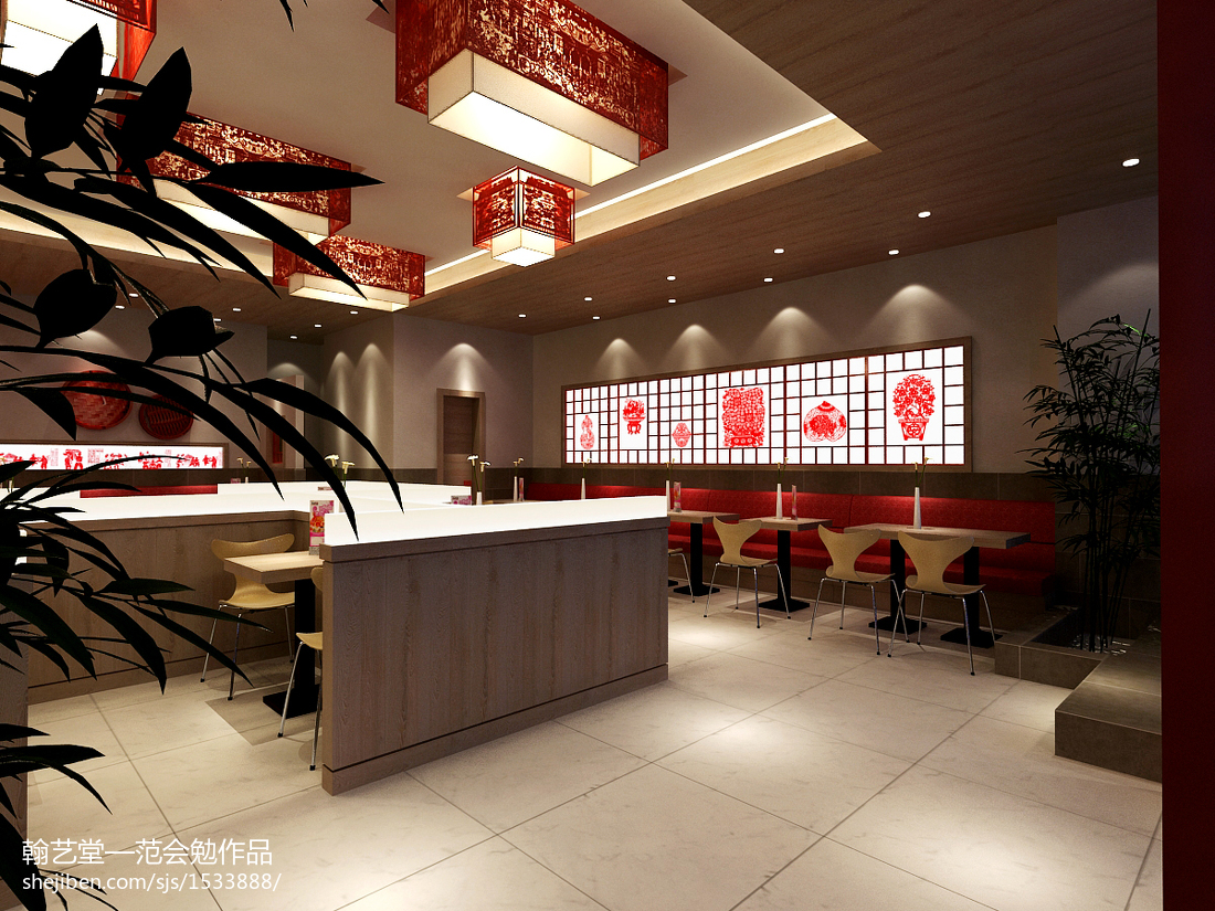 Z07-0702新中式自助餐厅餐台餐具早餐厅大餐厅卡座3d模型下载 - 草图大师模型