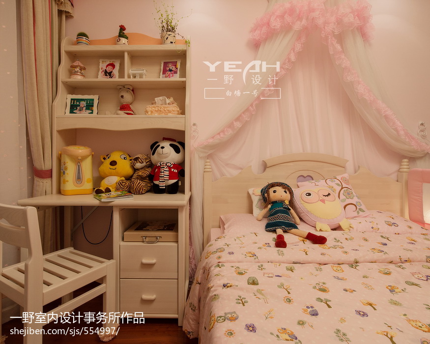 奢华欧式风格四居室儿童房单人床装修效果图