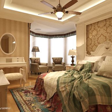 卧室欧式白色家具装修设计图片
