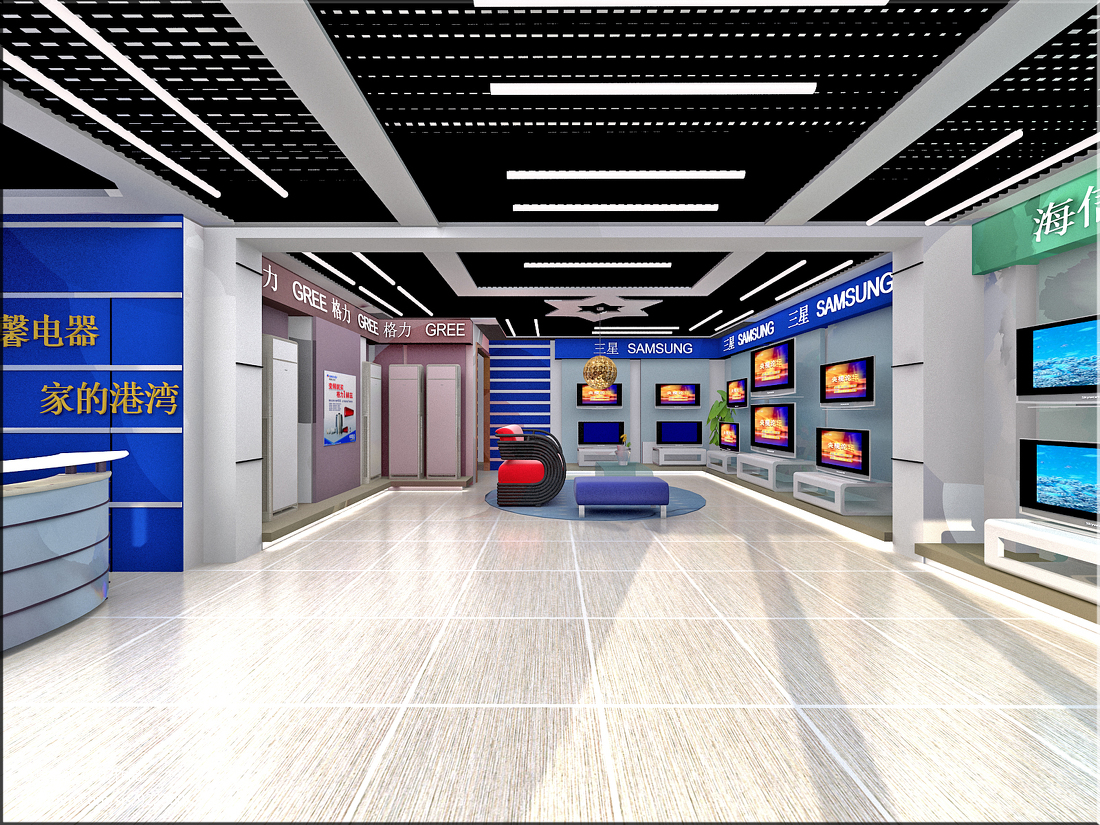 海尔马甸国美电器专卖店设计|空间|展示设计 |直立的蜗牛 - 原创作品 - 站酷 (ZCOOL)