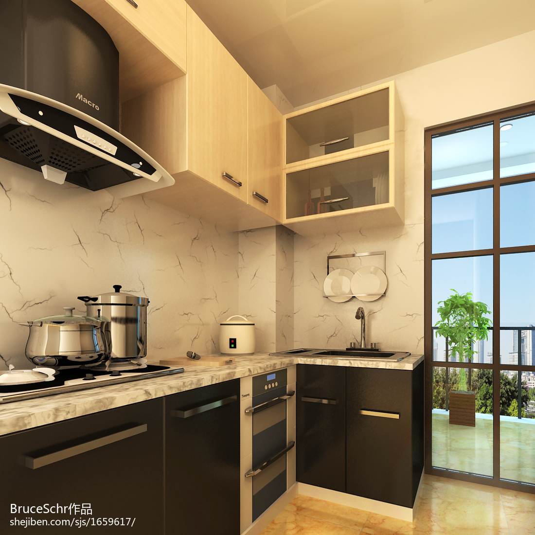 家居厨房挂件装修效果图_家居设计_环境设计-图行天下素材网