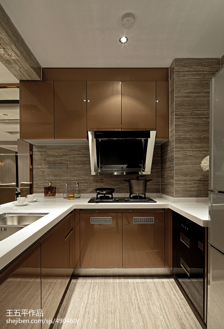 现代样板房厨房装修效果图大全