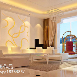 华鑫园高层150三室装修效果图——南阳港湾装饰_1494999