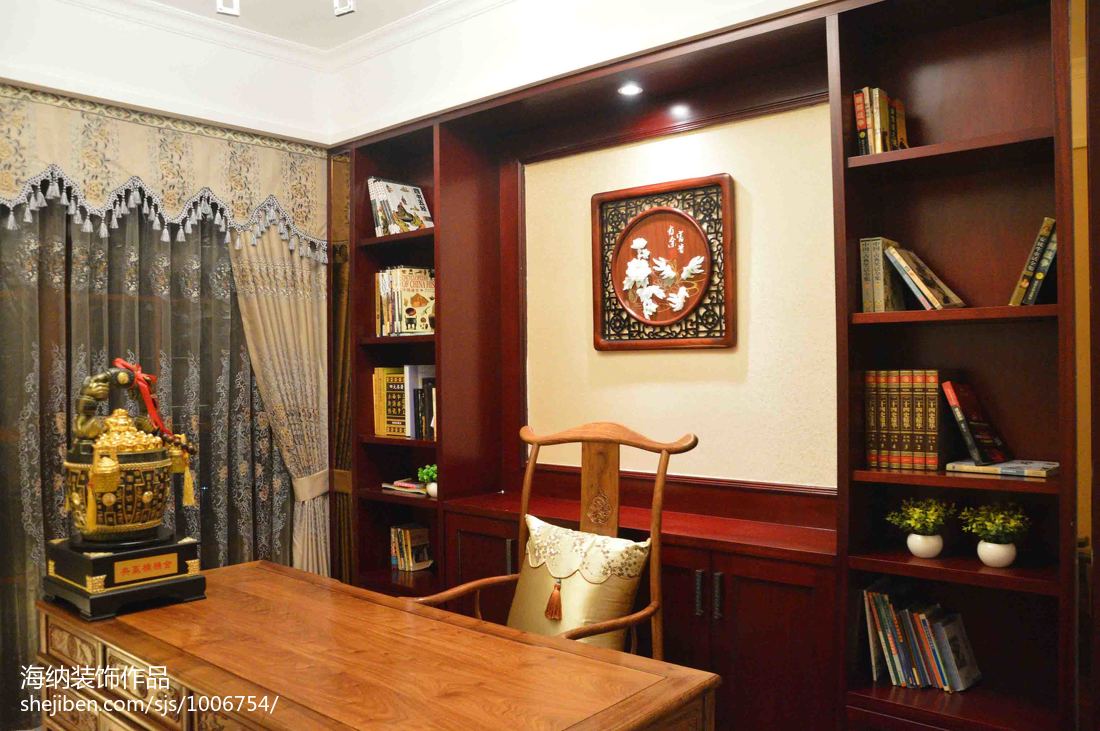 中式书房装修设计效果图