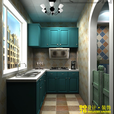 地中海风格40平方小户型厨房装修图