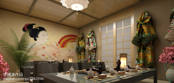 日式餐厅装修效果图片