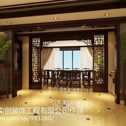 【实创约装修】金隅国际220平米-木色新中式风格别墅设计_1540558