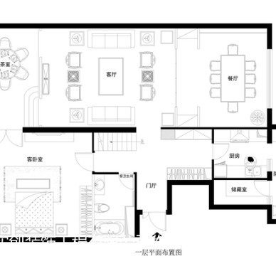 【实创约装修】金隅国际220平米-木色新中式风格别墅设计_1540564