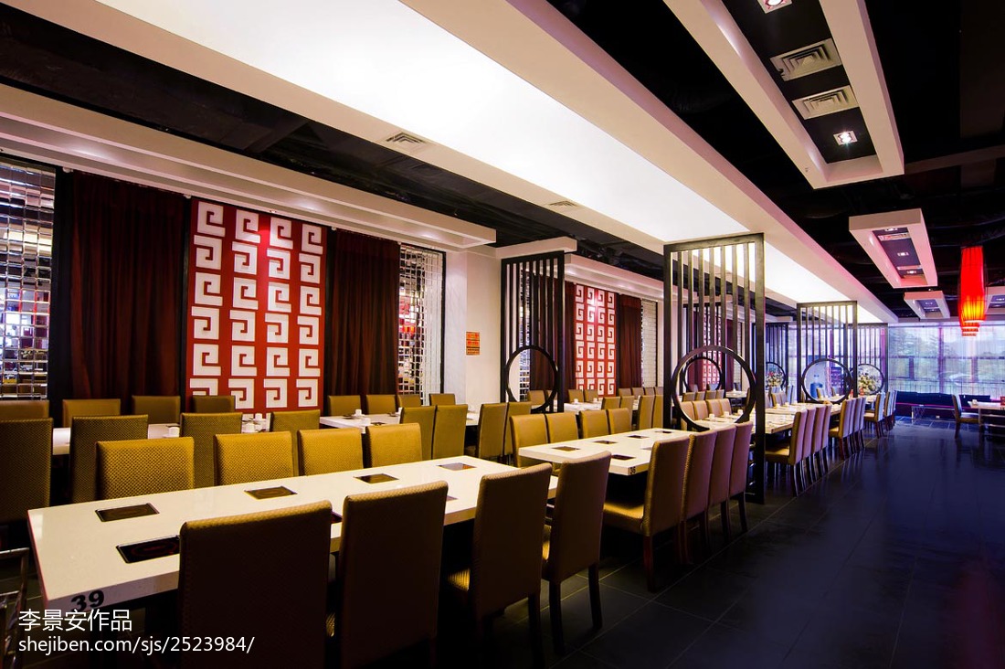 中式主题餐厅过道装修效果图