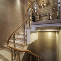 现代别墅楼梯设计效果图