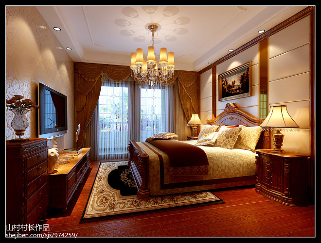 最新新古典卧室空间装修设计效果图
