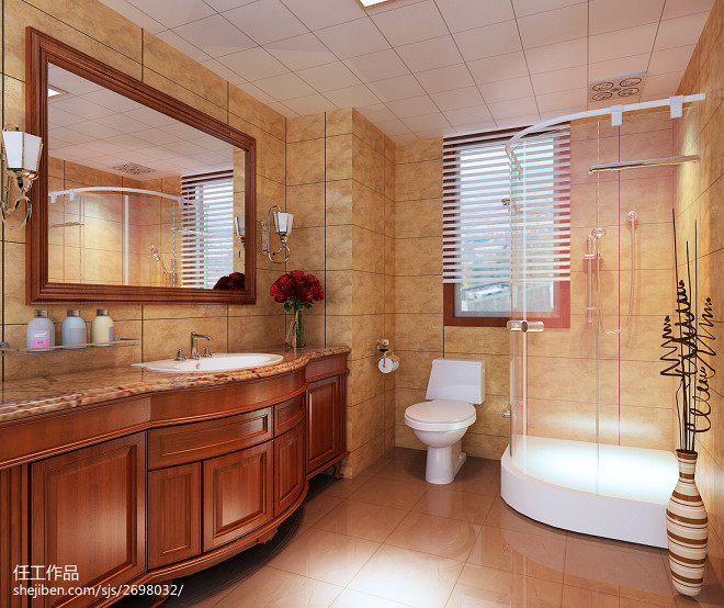 欧式卫生间淋浴装修设计图片