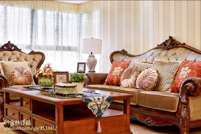 美式古典客厅家具装修设计