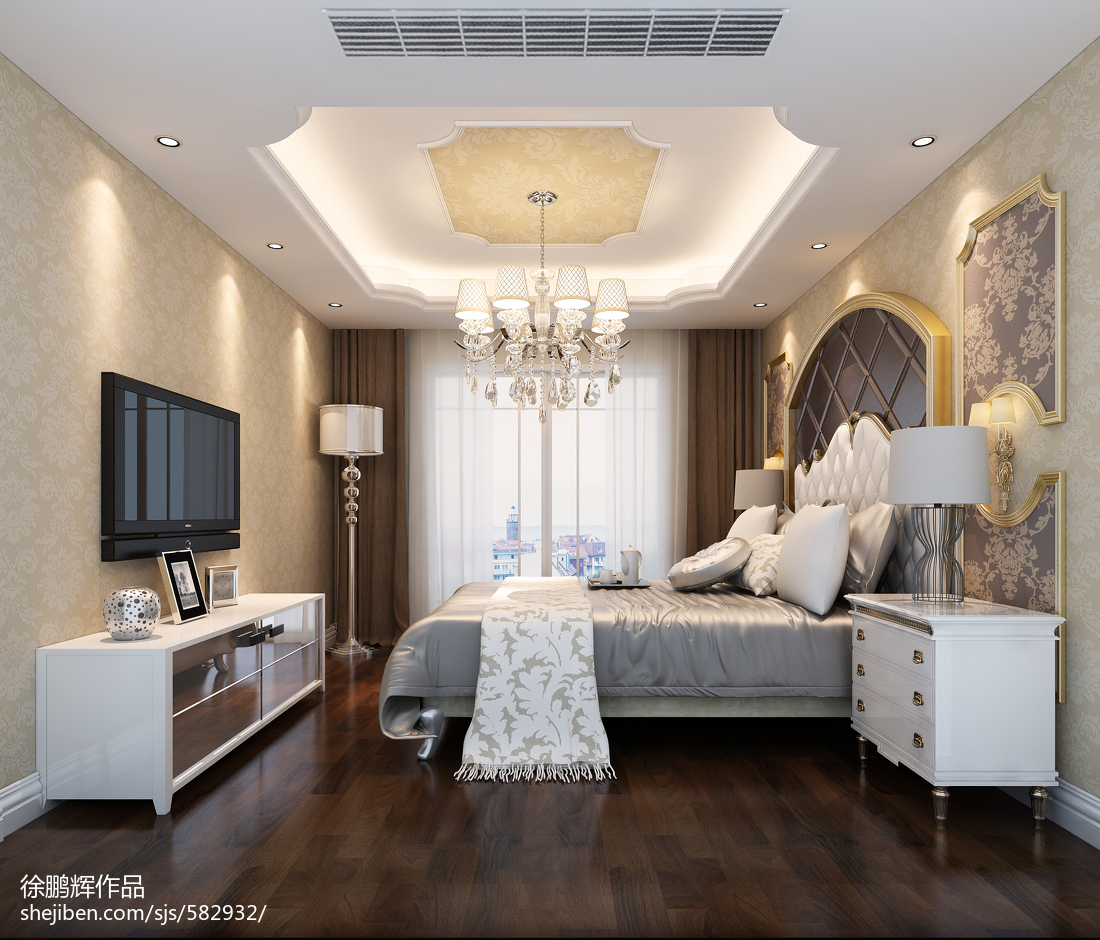欧式古典主义风格卧室装修效果图 – 设计本装修效果图