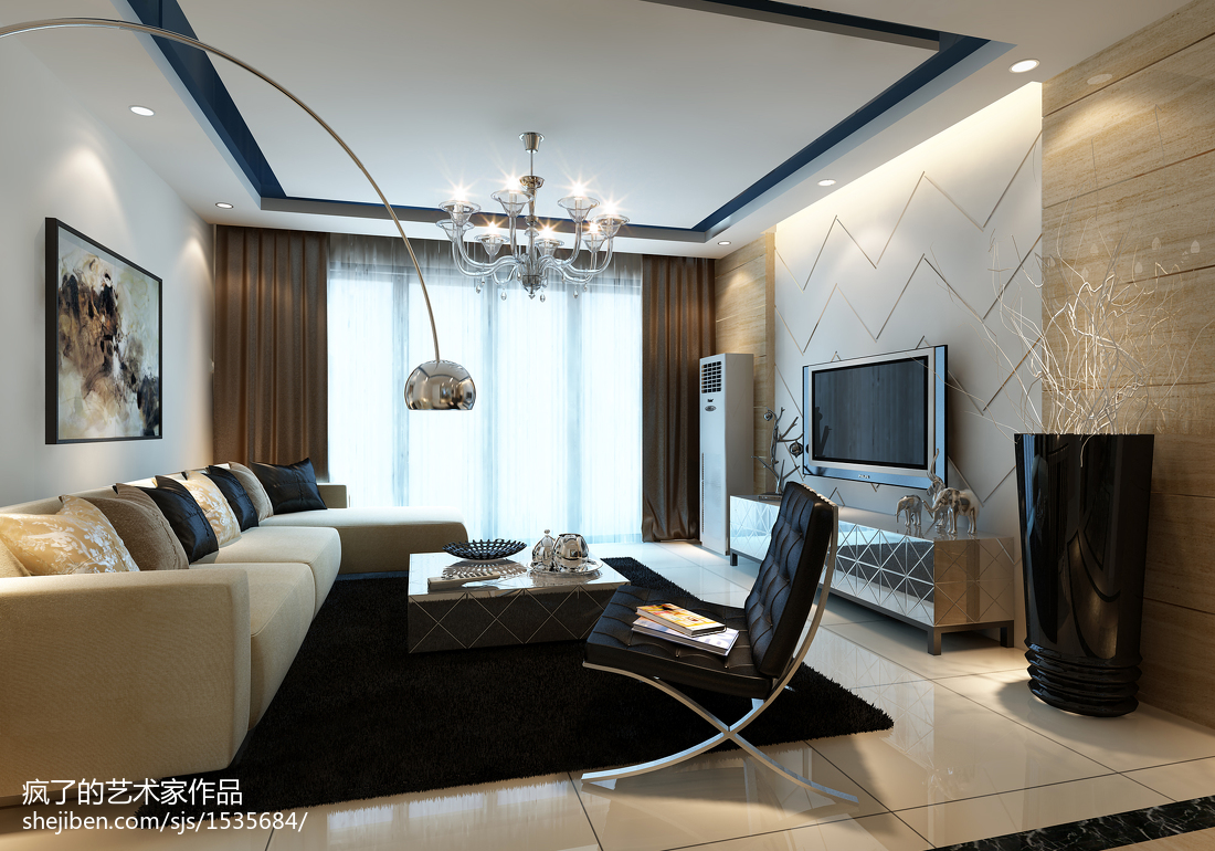 20款电视墙设计效果图推荐-中国木业网