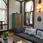 现代中式别墅客厅装修图片