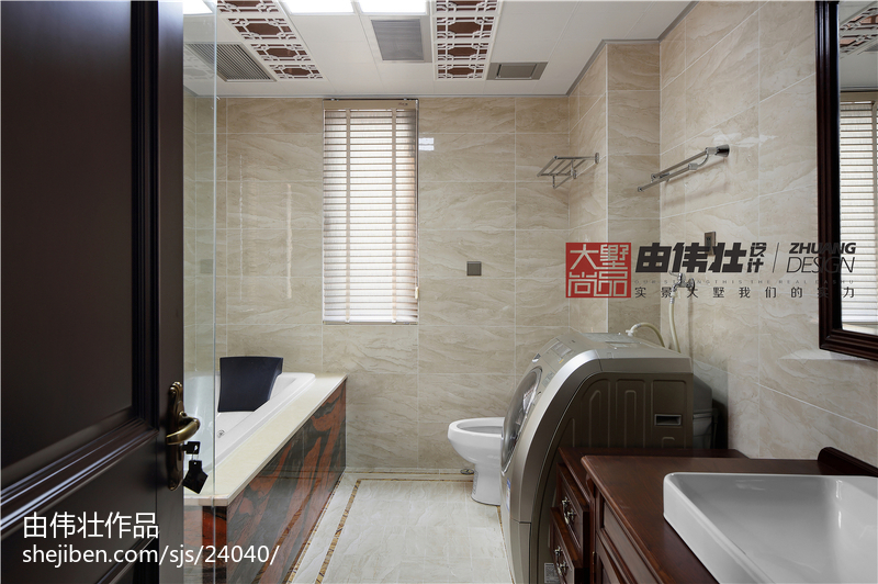 630平别墅中式风格卫浴设计