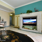 欧式风格客厅电视墙设计效果图