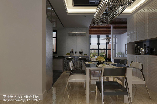 中式餐厅室内装饰设计效果图