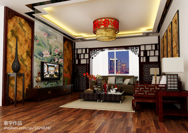 中式客厅效果图片