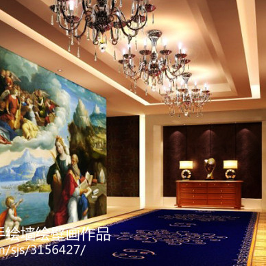 成都酒店_会所_酒吧_餐厅_文化空间场景3D立体画墙绘壁画_1775225