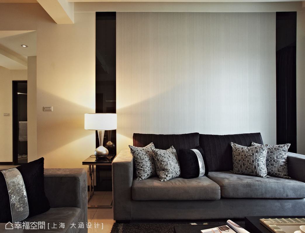 现代简约风客厅沙发背景墙效果图 – 设计本装修效果图