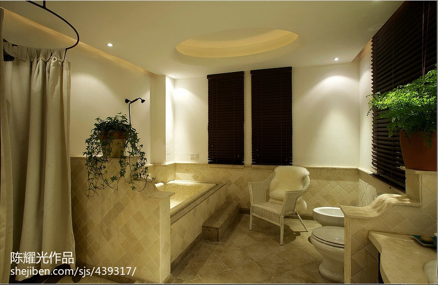 地中海风格样板房卫浴装修设计