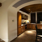 地中海风格样板房厨房隔断装修设计
