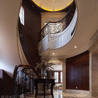 混搭风格私人会所楼梯装修设计
