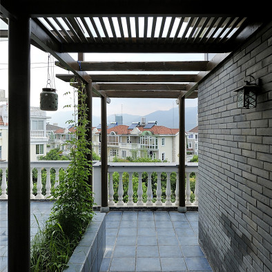 乡村中式别墅阳台设计